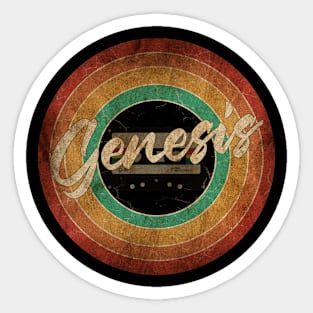 Genesis Vintage Circle Art Sticker